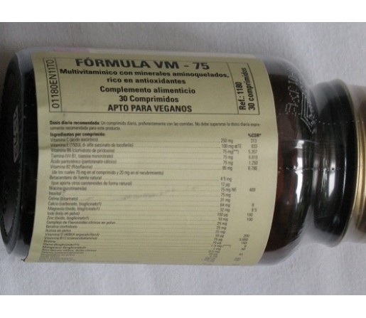 Formula VM-75 multinutriente 30 comprimidos SOLGAR