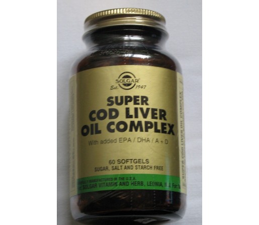 Super cod liver oil complex con EPA/DHA/A+D 60 perlas