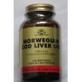 Aceite de hígado de bacalao Noruego 100 perlas SOLGAR
