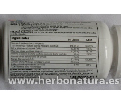 Spectro Veg multivitamin multinutriente 60 cápsulas SOLARAY