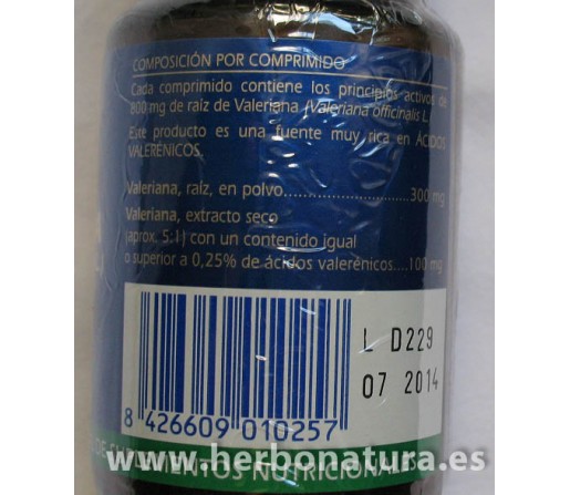 Valeriana 80 comprimidos GSN