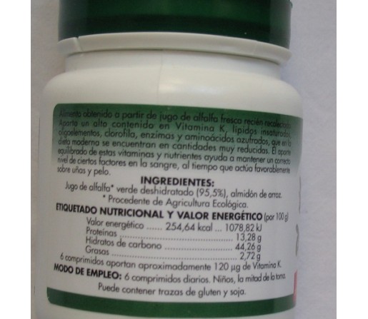Verde de Alfalfa 100 comprimidos SORIA NATURAL
