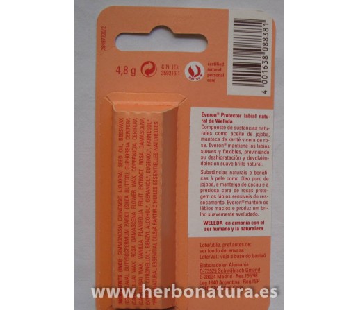 Protector labial Everon weleda.
