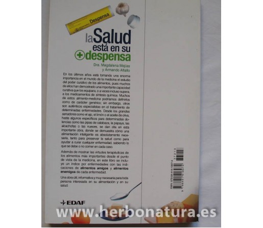 La salud está en su despensa Libro, Dra. Magdalena Mejías y Armando Aflallo EDAF