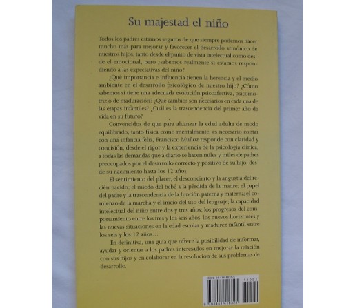 Su majestad el niño (Francisco Muñoz Martín) Libro EDAF