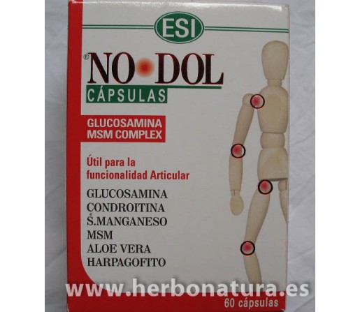 No-Dol Glucosamina, Condroitina, MSM... 60 cápsulas ESI