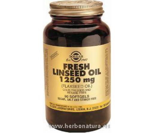 Aceite de Linaza prensado en frío 1250 mg 100 cápsulas blandas SOLGAR