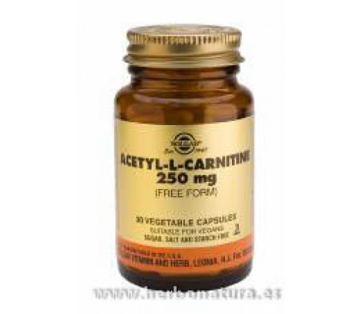 Acetil L-Carnitina 250 mg 30 Cápsulas vegetales SOLGAR