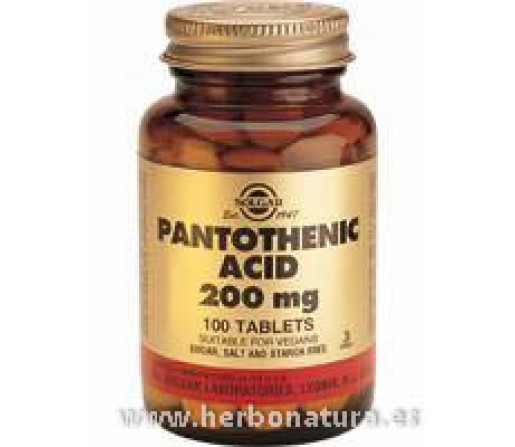 Ácido Pantoténico 200 mg (Vitamina B5) 100 Comprimidos