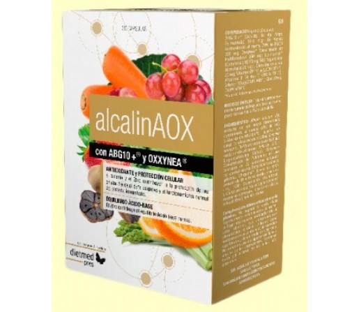 AlcalinAOX, Alcalinizante Antoixidante, Q10, Glutation, SOD, ABG10... 30 cápsulas DIETMED