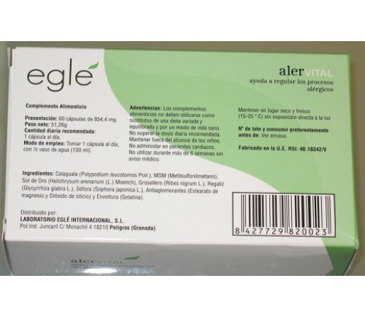 Alervital Alergias 60 cápsulas EGLE