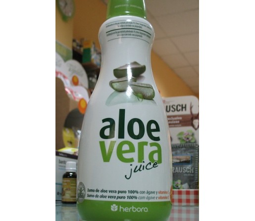 Aloe Vera Juice Zumo 100% con Agave 1 litro HERBORA