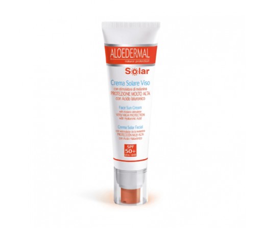 Aloedermal Crema Facial Solar Spray Con Estimulador de Melanina SPF 50+, 50ml. ESI