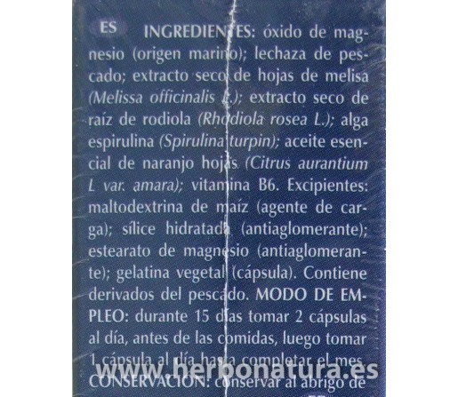 Ansi Stres (ansiedad, nerviosismo, estres) 60 cápsulas INTERSA