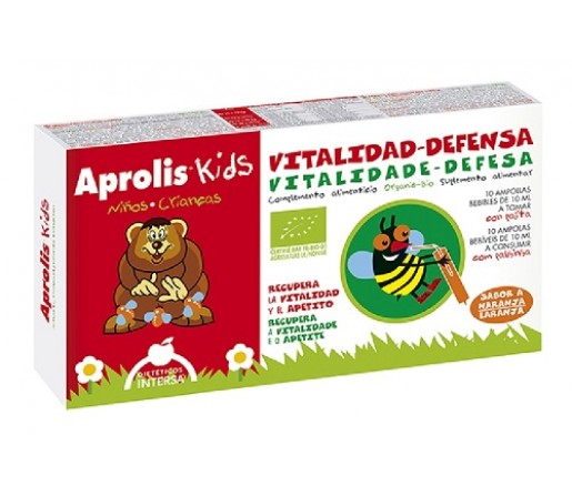 Aprolis Kids Vitalidad, Defensas, Propóleo, Jaléa Real... Niños 10 ampollas INTERSA