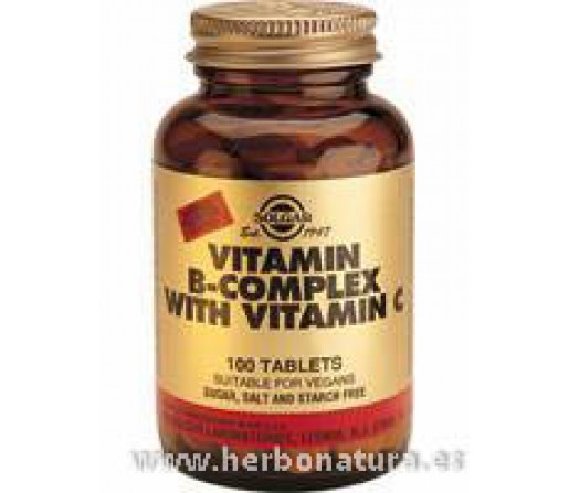 B-Complex con Vitamina C 500mg. 250 Comprimidos SOLGAR