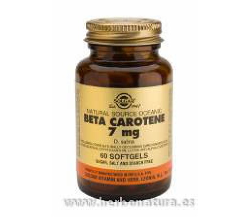 Beta Caroteno 100% Oceánico 7 mg 60 Cápsulas blandas SOLGAR