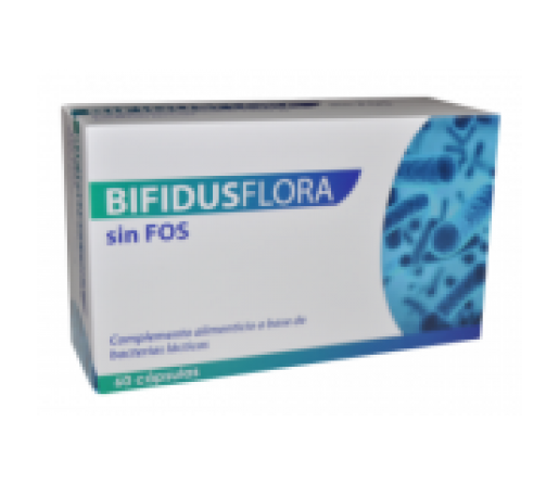 BifidusFlora sin FOS Probiótico con Espirulina, Reishi, Shiitake, Agaricus... 60 cápsulas PHYTOVIT