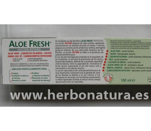 Dentífrico Gel Aloe Fresh Blanqueador 100 ml ESI