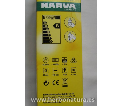 Bombilla Narva Biovital 20w (75w)
