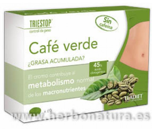 Café Verde Sin Cafeina con Cromo Triestop 60 comprimidos ELADIET