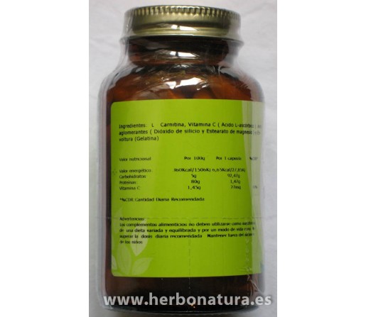 L-Carnitina 625mg 60 Cápsulas - Aminoácido para Energía y Metabolismo