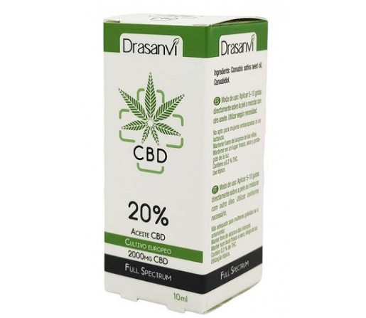 CBD 20% Aceite de semillas Cannabis Sativa 10ml. DRASANVI