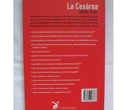 La Cesárea, ¿problema o solución?. Michel Odent