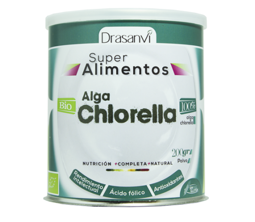 Chlorella Alga Polvo Biológica Antioxidante 200gr. DRASANVI