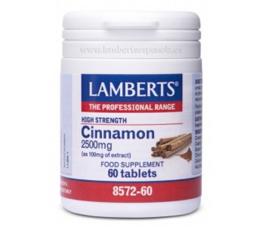 Cinnamon Canela. Regular Glucosa y Digestivo 60 comprimidos LAMBERTS