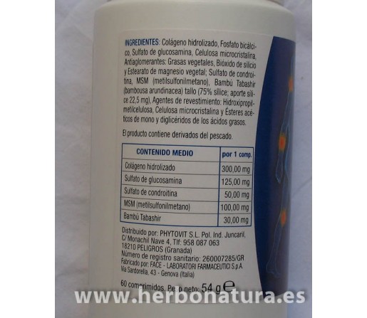 Collagene Flex Soll Colageno, Glucosamina, Condroitina, MSM... 60 comprimidos WINTER