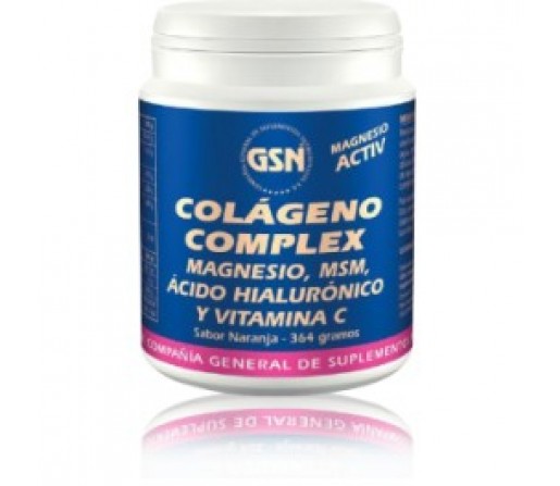 Colágeno Complex MSM, Acido Hialurónico, Magnesio y Vitamina C Naranja 364gr. GSN