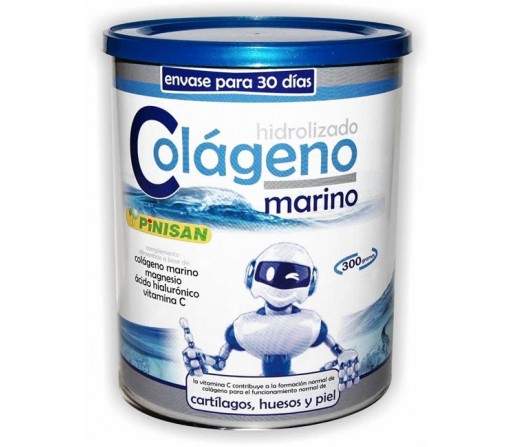 Colágeno Marino Hidrolizado, Magnesio, Acido Hialuronico y Vitamina C 300gr. PINISAN