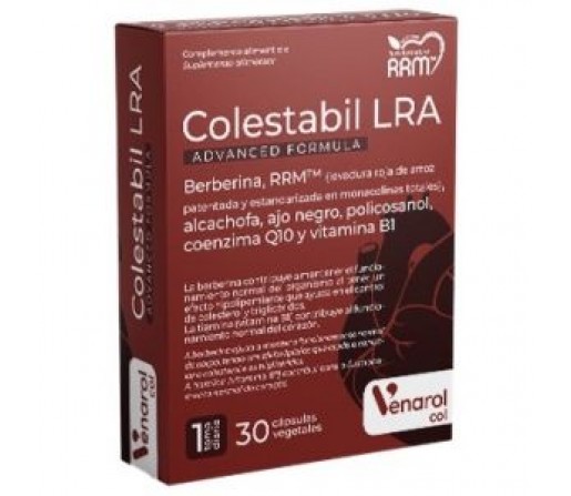 Colestabil LRA Levadura roja, Berberina, Q10 y Policosanol 30 cápsulas HERBORA