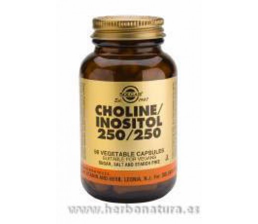 Colina / Inositol 250 / 250 mg 50 Cápsulas vegetales SOLGAR