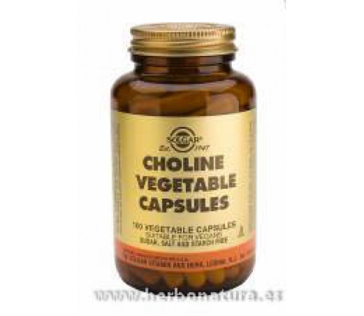 Colina 350 mg Choline 100 Cápsulas vegetales SOLGAR