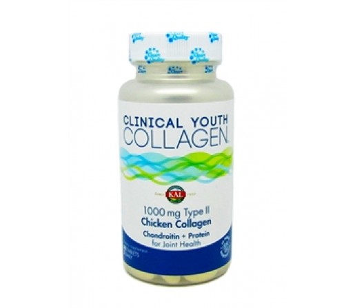 Collagen Clinical Youth, colageno tipo II 60 comprimidos Kal SOLARAY