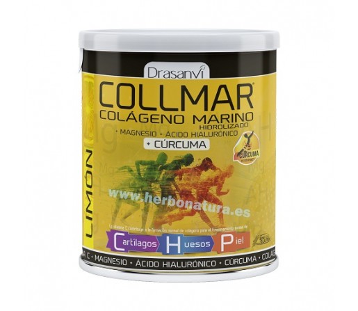 Collmar Curcuma, con Magnesio, Acido hialurónico, Colágeno 300gr.  DRASANVI