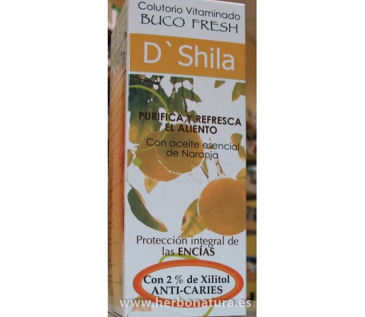 Colutorio Vitaminado Buco Fresh D`Shila con Aceite esencial de Naranja 500ml. D`SHILA