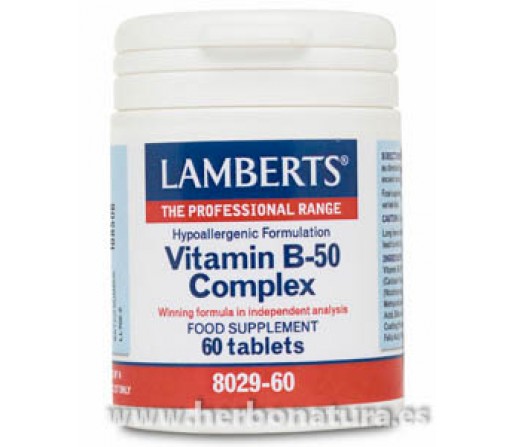 Complejo Vitamina B-50 Complex 60 comprimidos LAMBERTS