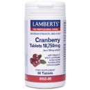 Cranberry 18.750mg. Arándano Rojo Alta Concentración 60 comprimidos LAMBERTS en Herbonatura.es