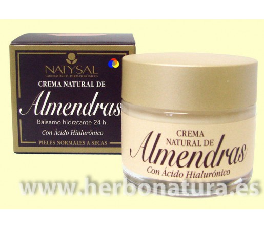 Crema Hidratante 24h. facial de Almendras 50ml. NATYSAL