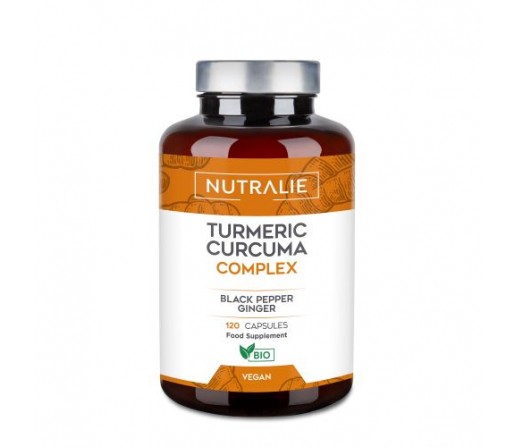 Turmeric, Cúrcuma Complex con Pimienta negra 120 cápsulas NUTRALIE