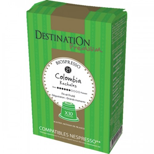 Capsulas Cafe Bio Colombia Compatibles 10 cápsulas DESTINATION |