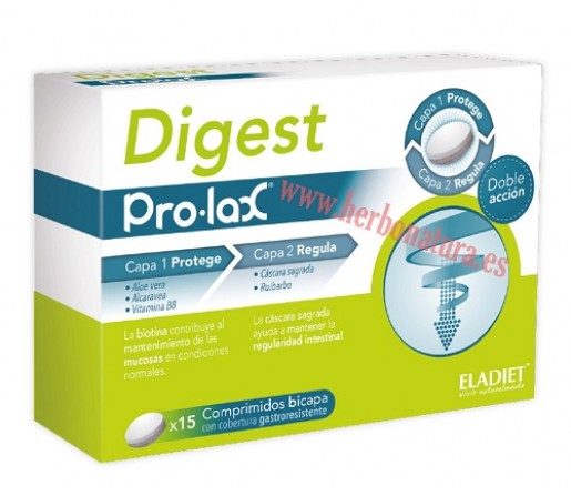 Digest Prolax protege y regula, Intestinal 15 comprimidos bicapa ELADIET