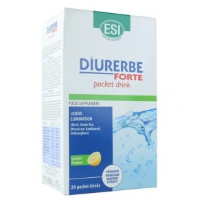 Diurerbe Forte, Abedul, Te verde, Ortosifón, Vellosilla sabor piña, 24 sobres bebibles ESI