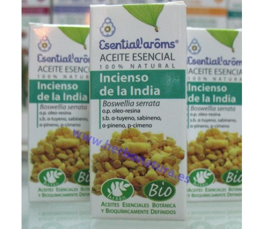 Aceite Esencial Incienso de la India Ecológico (Boswellia serrata) 5ml. ESENTIAL AROMS