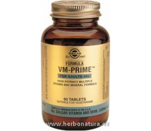 Formula VM Prime multinutriente adultos de mas de 50 años 60 comprimidos SOLGAR