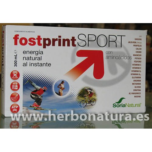 Soria Natural Fost Print Sport Sabor (20 ampollas). - FARMACIA INTERNACIONAL