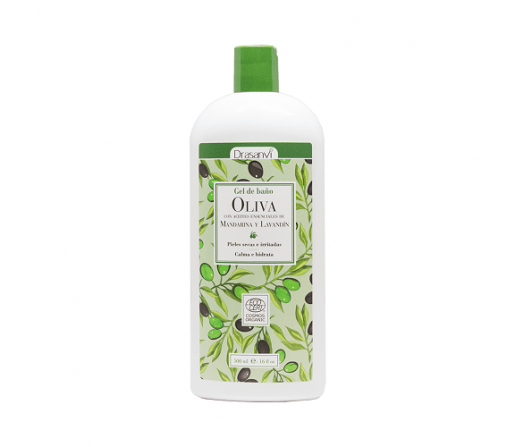 Gel de baño de Oliva con aceites esenciales de Mandarina y Lavandin ecológico 500ml DRASANVI